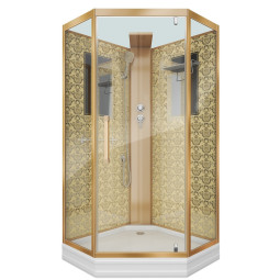 Душевая кабина Niagara Luxe 7717GBK золото