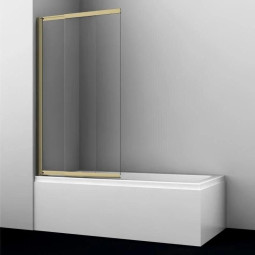 Шторка для ванны WasserKRAFT Schunter 140х80 82S02-80WS золото