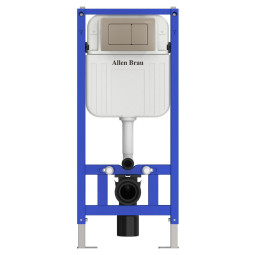 Инсталляция для унитаза Allen Brau Pneumatic 9.11105.20 с кнопкой 9.20A06.BN никель браш