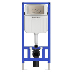 Инсталляция для унитаза Allen Brau Pneumatic 9.11105.20 с кнопкой 9.20001.BN никель/хром