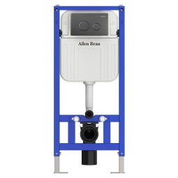 Инсталляция для унитаза Allen Brau Pneumatic 9.11105.20 с кнопкой 9.20A07.GR графит