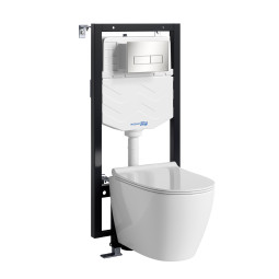 Унитаз с инсталляцией WasserKRAFT Vils 56TLT.010.ME.BN03.H002