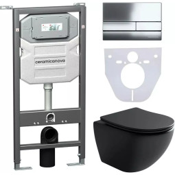 Унитаз с инсталляцией Ceramicanova Metropol CN4002MB_1002CH_1000
