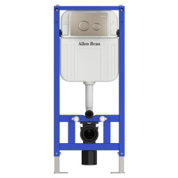 Инсталляция для унитаза Allen Brau Pneumatic 9.11105.20 с кнопкой 9.20A07.BN никель браш