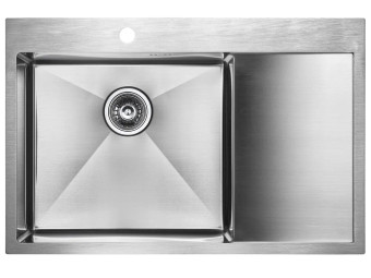 Кухонная мойка Paulmark Atlan Edge PM777851-BSL брашированная сталь