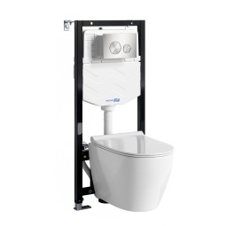 Унитаз с инсталляцией WasserKRAFT Aller 10TLT.010.ME.BN02.H002