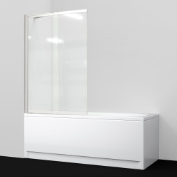 Шторка для ванны WasserKRAFT Tauber 140х80 64S02-80 Fixed никель
