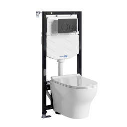Унитаз с инсталляцией WasserKRAFT Aller 10TLT.010.ME.MB02.H001