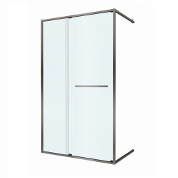 Душевая дверь Cezares Lux 195х120 LUX-B-FS-11-120-C-GM оружейная сталь