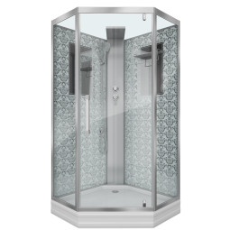 Душевая кабина Niagara Luxe 7799WBK серебро