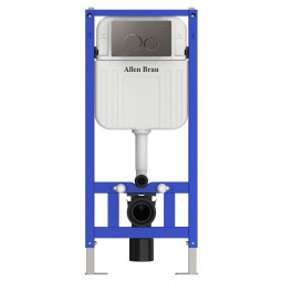 Инсталляция для унитаза Allen Brau Pneumatic 9.11105.20 с кнопкой 9.20001.GR графит/хром