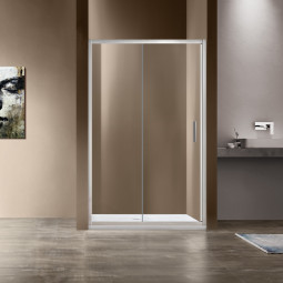 Душевая дверь Vincea Garda 195х120 VDS-1G120CLBN брашированный никель