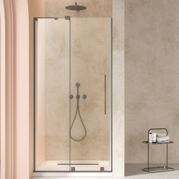 Душевая дверь Vincea Walk-In 200х120 VDS-4WSL120CLGM-L вороненая сталь