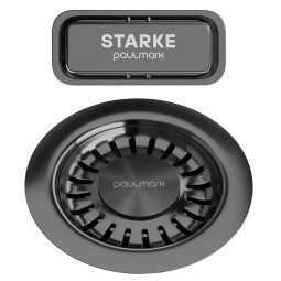 Слив перелив Paulmark PM6024-GM вороненая сталь