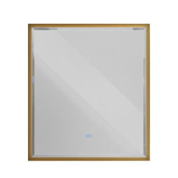 Зеркало для ванной Cezares Interni CZR-SPC-INT-1000-900-LED-TCH-WARM-BORO брашированное золото