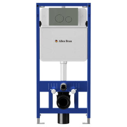 Инсталляция для унитаза Allen Brau Pneumatic 9.11100.20 с кнопкой 9.20A01.CGM олива