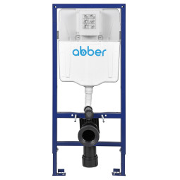Инсталляция для унитаза Abber AC0108 с кнопкой AC0125NG оружейная сталь