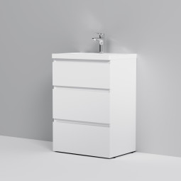 Тумба с раковиной Am.Pm Gem S 60 белый глянец