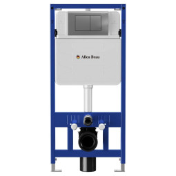 Инсталляция для унитаза Allen Brau Pneumatic 9.11100.20 с кнопкой 9.20002.MG сатин