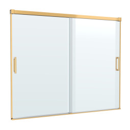 Шторка для ванны Cezares Tandem-Soft 145х180 TANDEM-SOFT-VF-2-180/145-C-BORO-IV брашированное золото