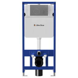 Инсталляция для унитаза Allen Brau Pneumatic 9.11100.20 с кнопкой 9.20001.MG сатин
