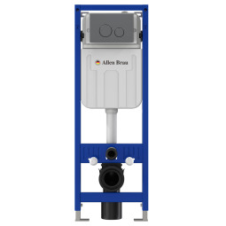 Инсталляция для унитаза Allen Brau Pneumatic Slim 9.11102.20 с кнопкой 9.20A01.GR графит