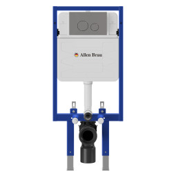 Инсталляция для унитаза Allen Brau Pneumatic Pro 9.11103.20 с кнопкой 9.20A01.PGM платина