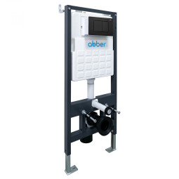 Инсталляция для унитаза Abber AC0105 с кнопкой AC0120MB матовый черный
