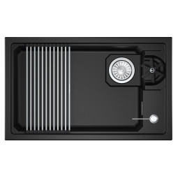 Кухонная мойка Granula Kitchen Space Rinzer 73х45 7309RU шварц