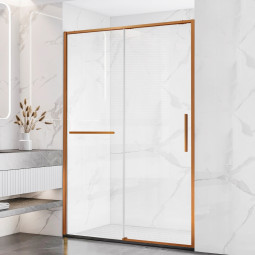 Душевая дверь Vincea Slim Soft 200х120 VDS-1SS120CLBC брашированная медь