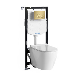 Унитаз с инсталляцией WasserKRAFT Aller 10TLT.010.ME.MG02.H002