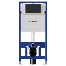 Инсталляция для унитаза Allen Brau Pneumatic 9.11100.20 с кнопкой 9.20A01.31 черный матовый