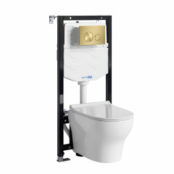 Унитаз с инсталляцией WasserKRAFT Aller 10TLT.010.ME.MG02.H001