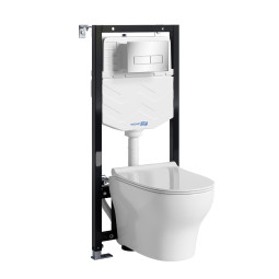 Унитаз с инсталляцией WasserKRAFT Aller 10TLT.010.ME.CH03.H001