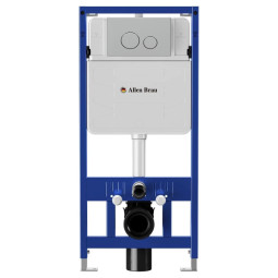 Инсталляция для унитаза Allen Brau Pneumatic 9.11100.20 с кнопкой 9.20A01.MG сатин